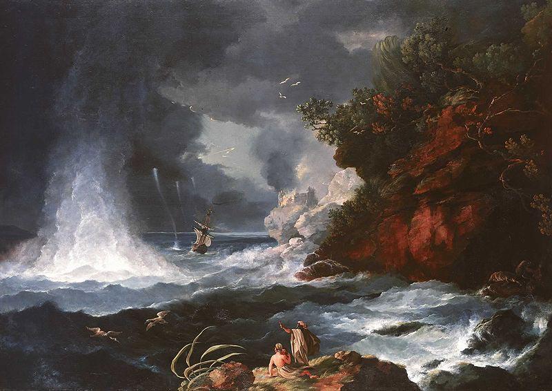  A View of Cape Stephens in Cook's Straits with Waterspout, 1776